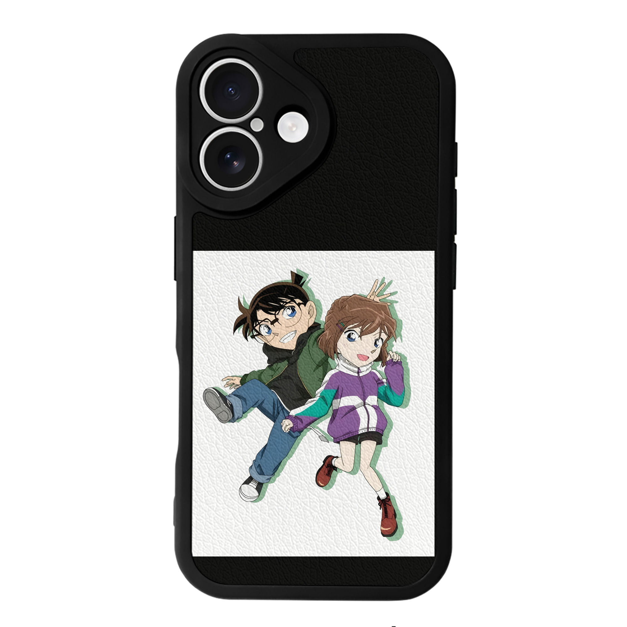 （画像用） 名探偵コナン 灰原 哀 はいばら あい Detective Conan Anita Hailey、Vi Graythorn Haibara Ai 【iPhone 16シリーズ対応】シリコンスマホケース（レザー調） 材質：シリコン